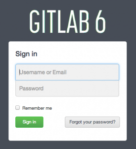 GitLab 6.0 ログイン画面
